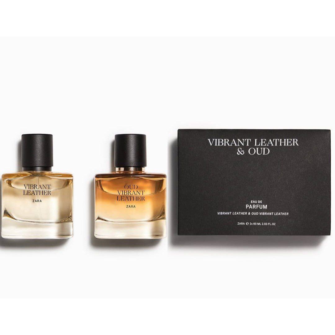 Zara Vibrant Leather & Oud Collection Perfume Set 60ml – Vibrant Leather + Vibrant Leather Oud EDT (2 x 60ml)