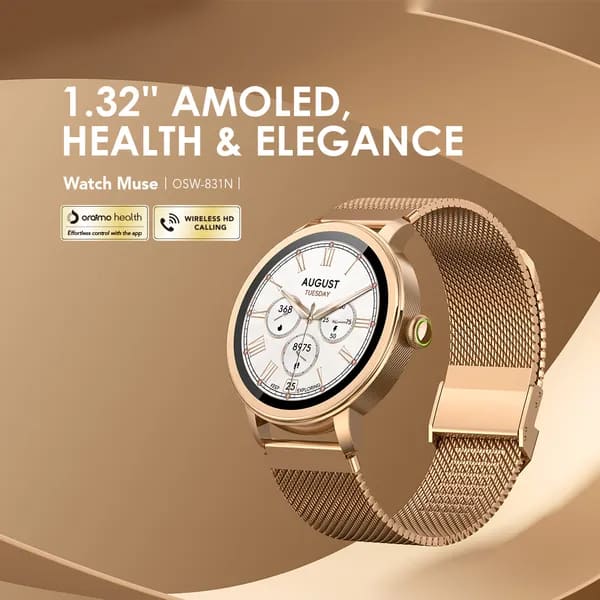 oraimo Watch Muse 1.32” AMOLED IP68 Smart Watch