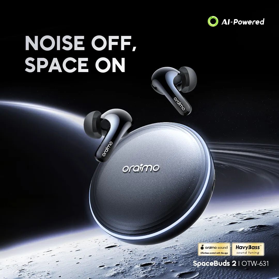 Oraimo SpaceBuds 2 AI Smart 45hrs Playtime True Wireless Earbuds