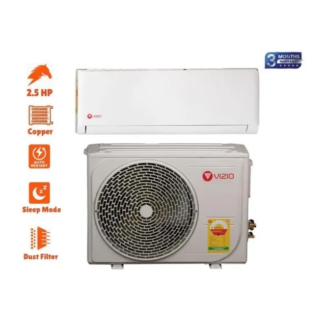 Vizio 2.5 HP - Split Wall Mount Air Conditioner - 12000BTU/h (Copper) VIZ-25410